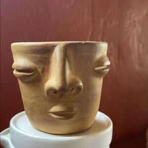 Oaxacan Artistic Face Mug- Tan